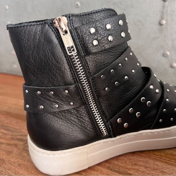 J/Slides NYC Studded High-Top Sneakers - Size 6 - Picture 5 of 10